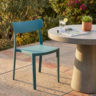 Sedia da Esterno in Polipropilene Blu Moderna