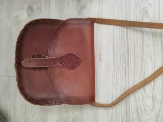 Bolso bandolera piel Zara marrón