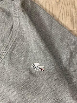 Jersey Lacoste Gris Talla S vintage 90s