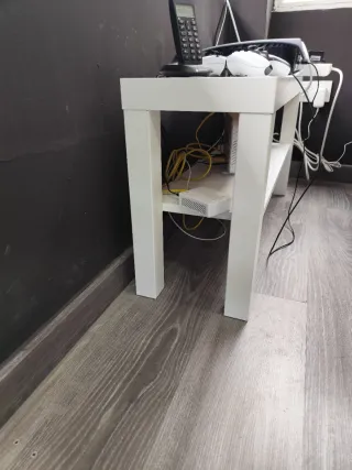 Mesa baja blanca 2 baldas