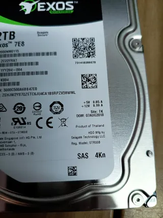 Seagate Exos 7E8 , 2 TB, Disco Duro Interno SAS