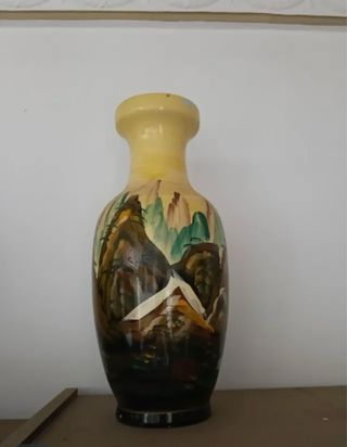 Jarrón decorativo pintado a mano