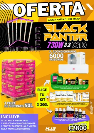 Kit Cultivo LED Black Panter 730W 3,3Umol  + AC 60