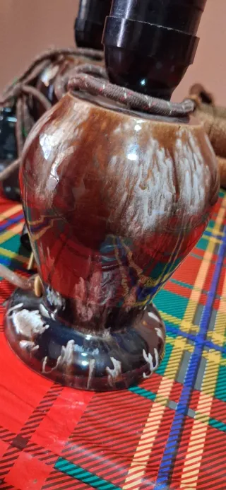 Coppia Lampade da Tavolo Vintage Ceramica