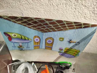 Pecera con filtro y accesorios