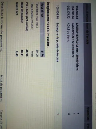 Mesa escritorio Ikea 120 x 60 x 3 cm