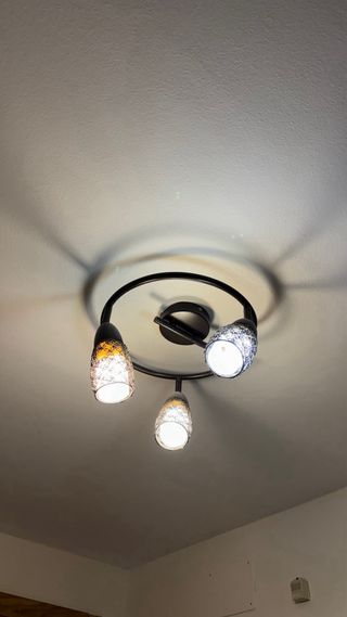 Lámpara de techo moderna cristal y metal
