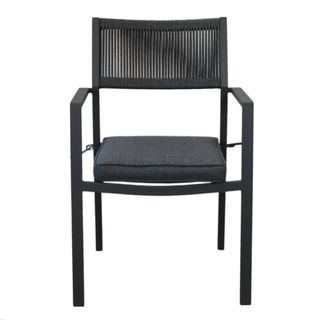 Sedia da Esterno in Alluminio e Corda Intrecciata