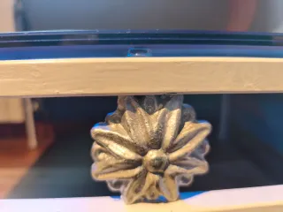 Mesa de forja cristal azul 1x1m