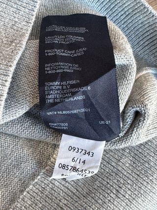 Maglione Tommy Hilfiger Uomo Cotone Pima Grigio
