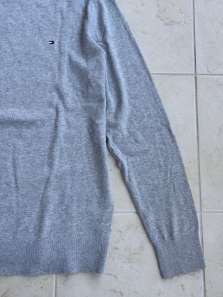 Maglione Tommy Hilfiger Uomo Cotone Pima Grigio