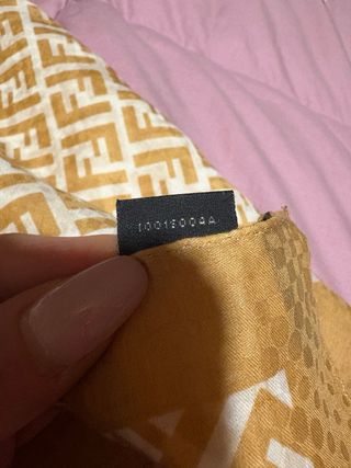 Foulard Fendi marrone con logo FF