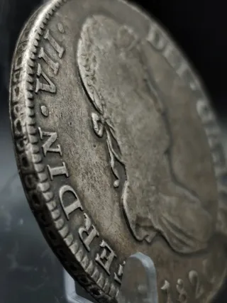 8 Reales Fernando VII 1820 México Plata
