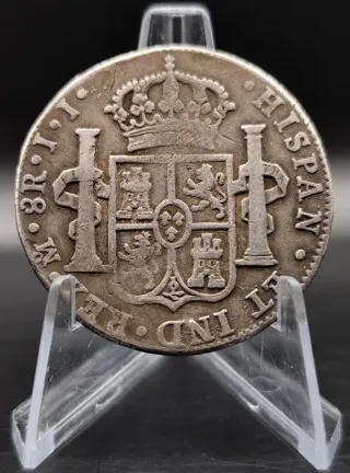 8 Reales Fernando VII 1820 México Plata