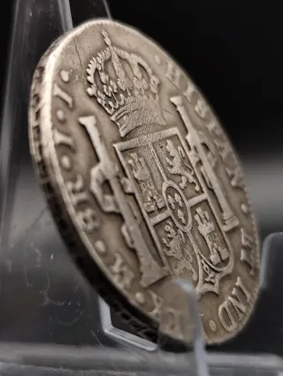 8 Reales Fernando VII 1820 México Plata