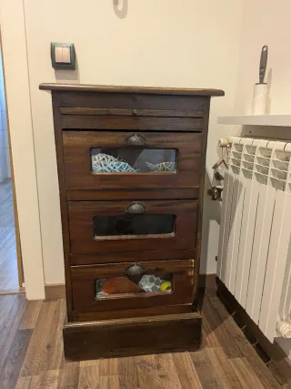 Cajonera estilo colonial madera .merceria alemana