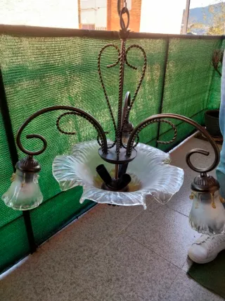 Lámpara de comedor cristal 6 bombillas