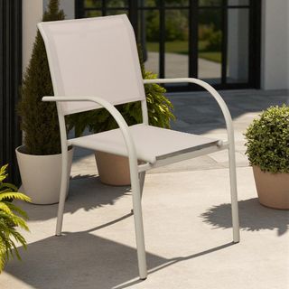 Sedia Moderna in Alluminio da Esterno Impilabile