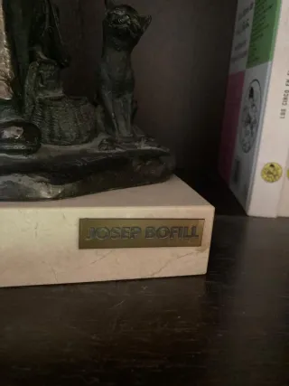 Escultura Josep Bofill Hombre con Gato