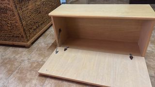 Mueble Salita Vitrina Madera Clara
