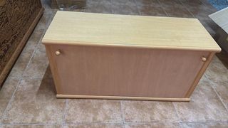 Mueble Salita Vitrina Madera Clara