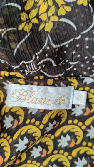 Blusón Blanco floral retro T.36