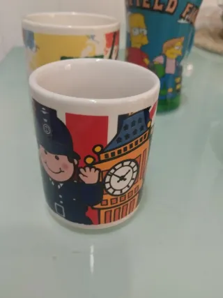 Lote 4 tazas cerámica animadas