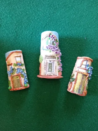 3 Magneti Fatti a Mano in Coccio 3D