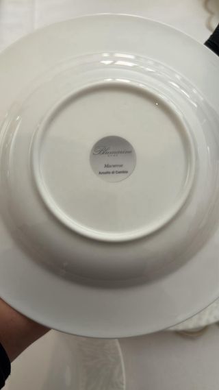 Blumarine Set Piatti Porcellana Beige/Bianco