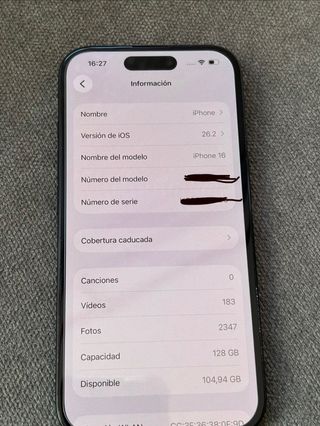 iPhone 16 128GB Negro 92% de batería