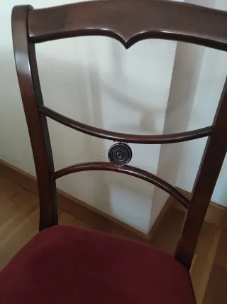 Mesa camilla redonda con cristal y 4 sillas