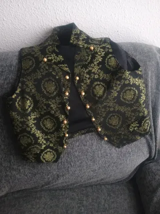 Chaleco Fallero verde y Dorado