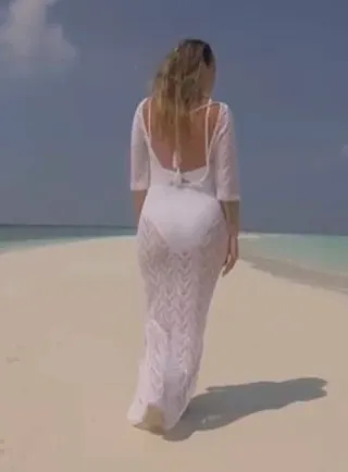 Vestido de playa blanco