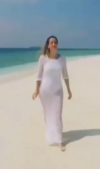 Vestido de playa blanco