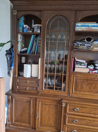 Mueble Salón Madera Maciza 3m - Boiserie Clásica
