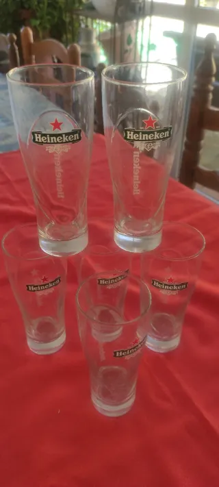 6 Vasos de Cerveza Heineken