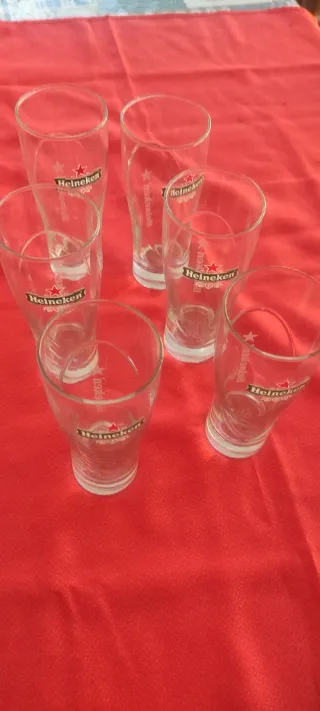 6 Vasos de Cerveza Heineken