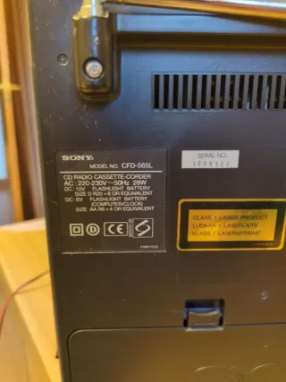 Sony CFD-665L Equipo de Sonido Negro