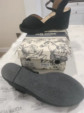 Zapatos cuña esparto Flamenca o vestir sin estrena