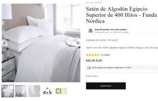 Funda Nórdica Algodón Egipcio 400 Hilos 220x220