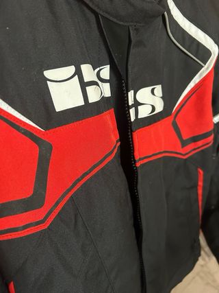 Chaqueta Moto Invierno Ixs Negra Roja Blanca