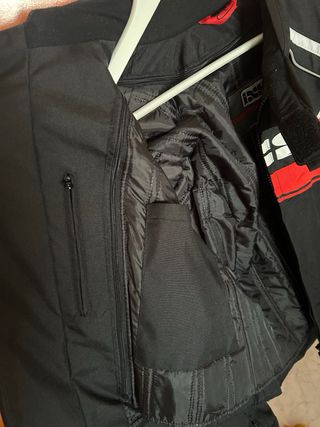 Chaqueta Moto Invierno Ixs Negra Roja Blanca