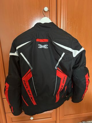 Chaqueta Moto Invierno Ixs Negra Roja Blanca