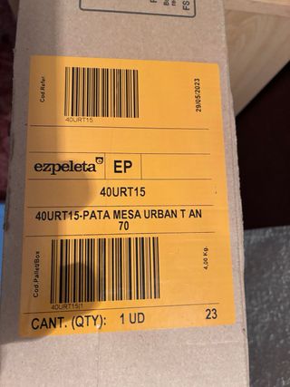 Mesa alta terraza madera y metal