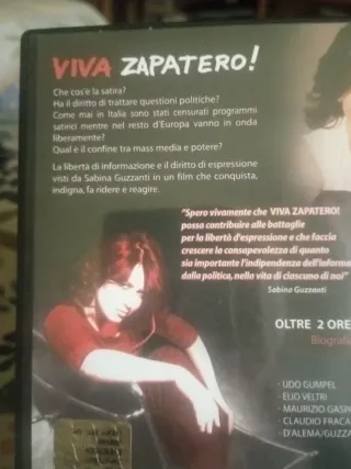 DVD Viva Zapatero! di Sabina Guzzanti