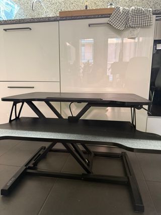 Mesa elevable escritorio negra