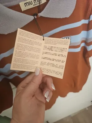 Polo Miu Miu Rayas Marrón y Azul