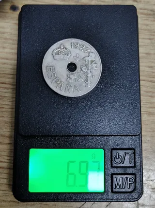 Moneda niquel 25 cts Alfonso XIII 1927