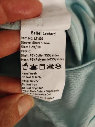 Maillot patinaje artístico azul. Talla 8-9 años.