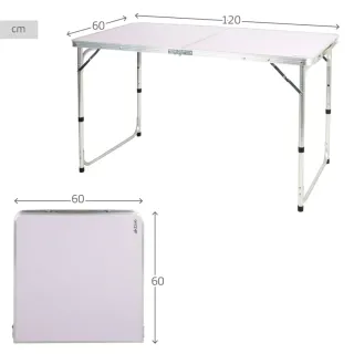 Mesa de camping plegable ajustable
